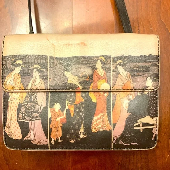 COPY - Vintage Jeon Los Angeles leather artistic wallet/crossbody purse - Picture 3 of 8